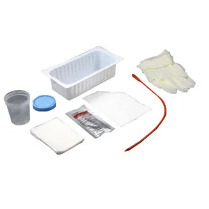 Amsino AMSure Red Rubber Urethral Catheter Tray