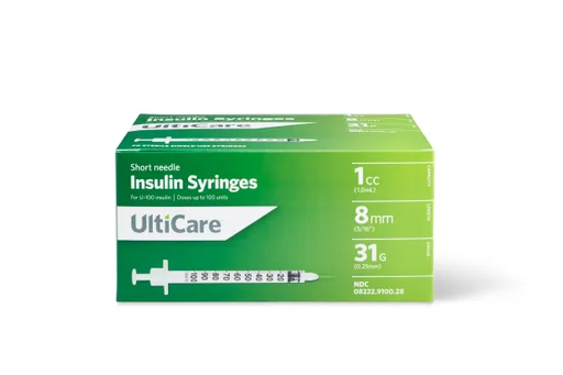 UltiCare Syringe 31G x 5/16", 1 mL (90 Count)
