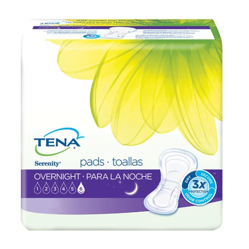 TENA Sensitive Care Overnight Pad, 16"