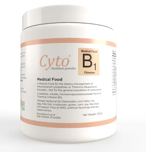 Cyto B1 Thiamine Powder, Unflavored, 100 g Container