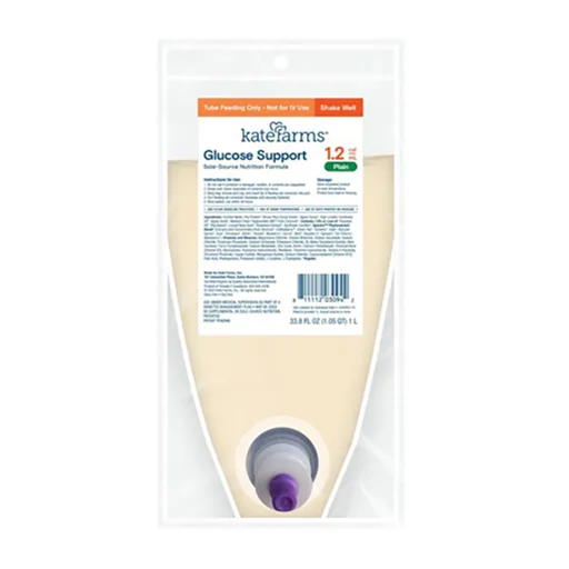 Kate Farms Glucose Support 1.2 Plain, Closed System, Ready-to-Hang, 1000mL