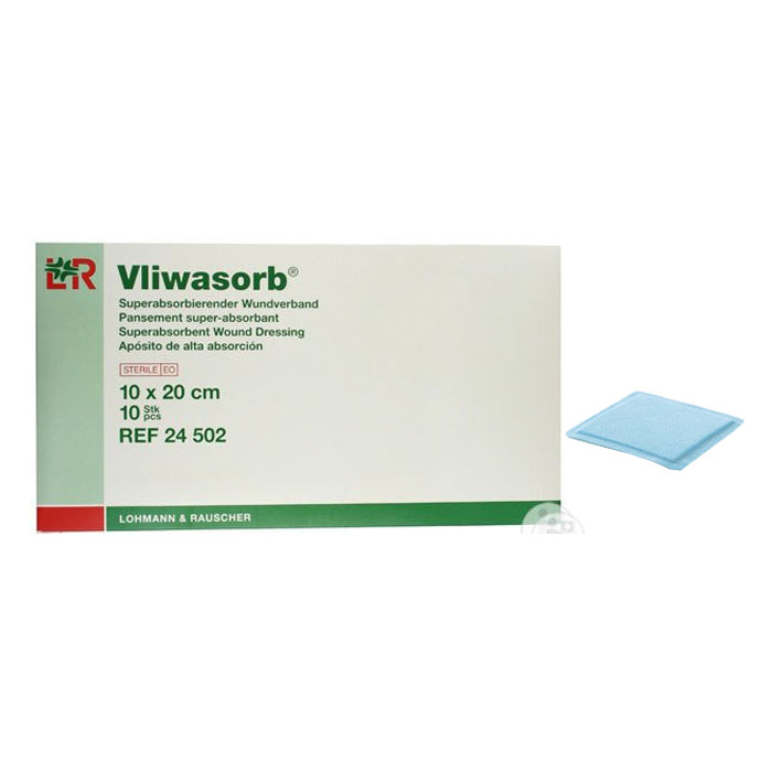 Lohmann & Rauscher Vliwasorb Super Absorbent Wound Dressing, 4" x 8"
