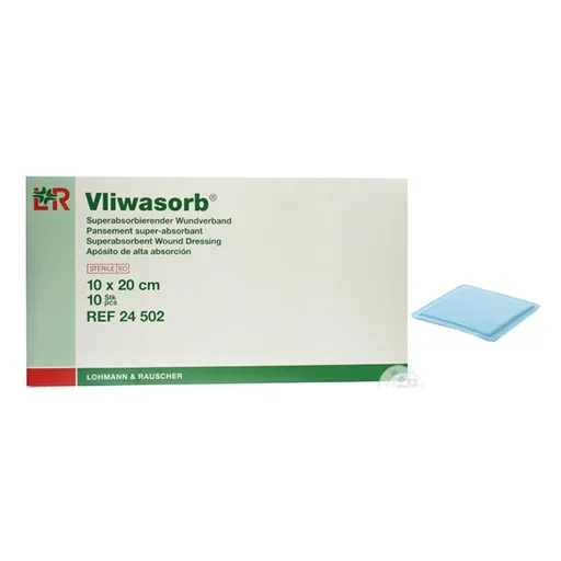 Lohmann & Rauscher Vliwasorb Super Absorbent Wound Dressing, 4" x 8"