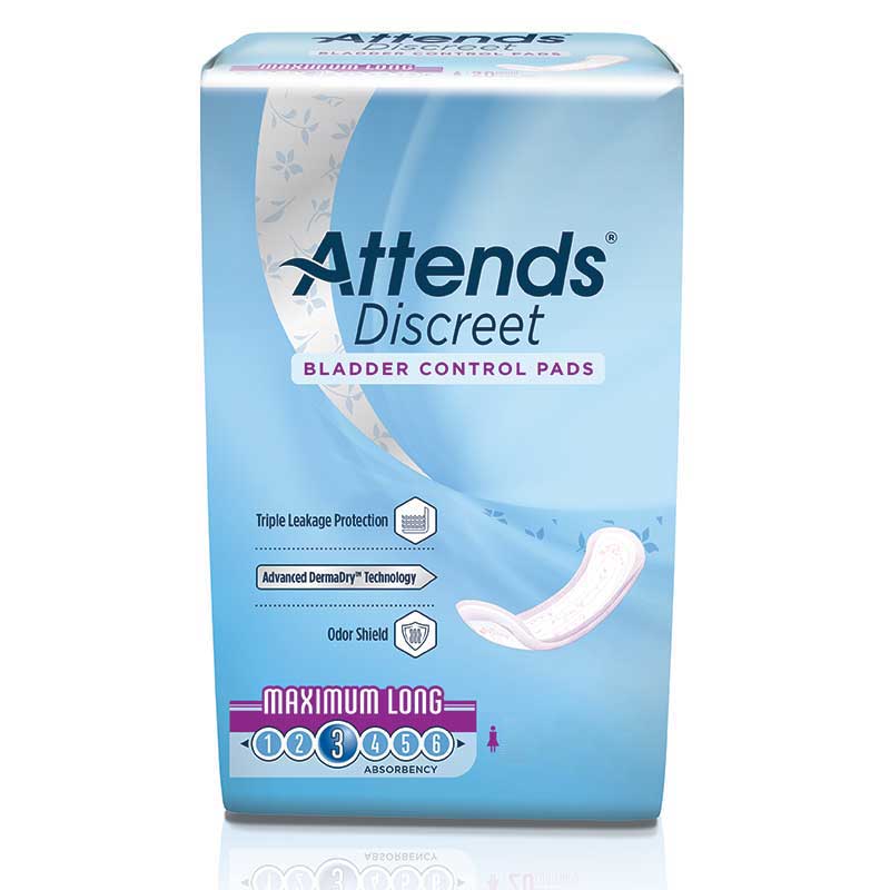 Attends Discreet Maximum Long Incontinence Pad