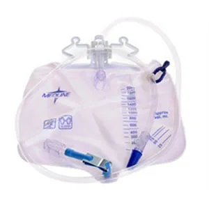 Medline Industries Drainage Bag with Antireflux Tower, 2000mL