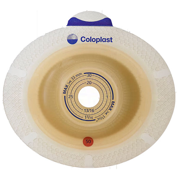 Coloplast SenSura Click Two-Piece Skin Barrier, Belt Tabs, 1-9/16" Flange, Cut-to-Fit Convex Light, 5/8" to 7/8" Stoma