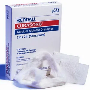 Kendall Curasorb Calcium Alginate Dressing, Sterile, 4" x 5-1/2"
