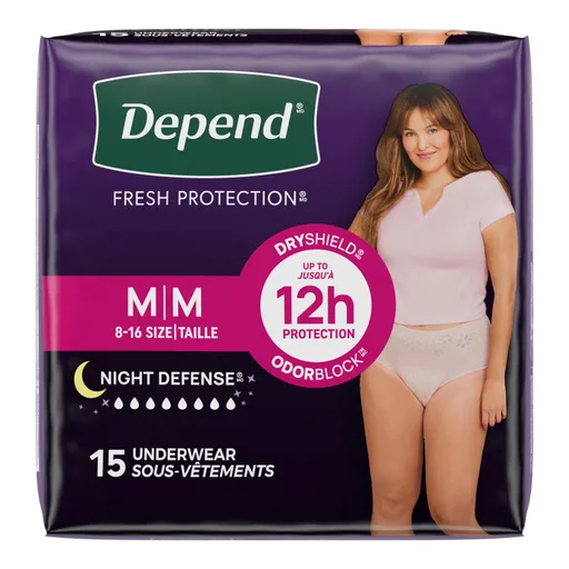 Kimberly Clark Depend Women's Night Defense, Medium