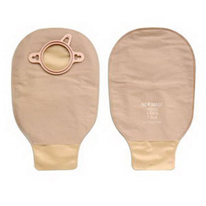Hollister New Image Two-Piece Drainable Mini Pouch, 9" L, Clamp Closure, Beige, 2-1/4" Flange