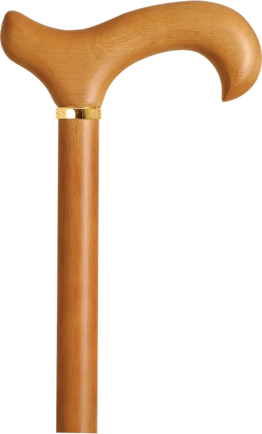 Alex Orthopedic Men's Derby Handle Wood Cane - Natural Stain