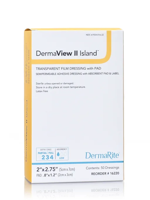 DermaView II Island Transparent Film Wound Dressing
