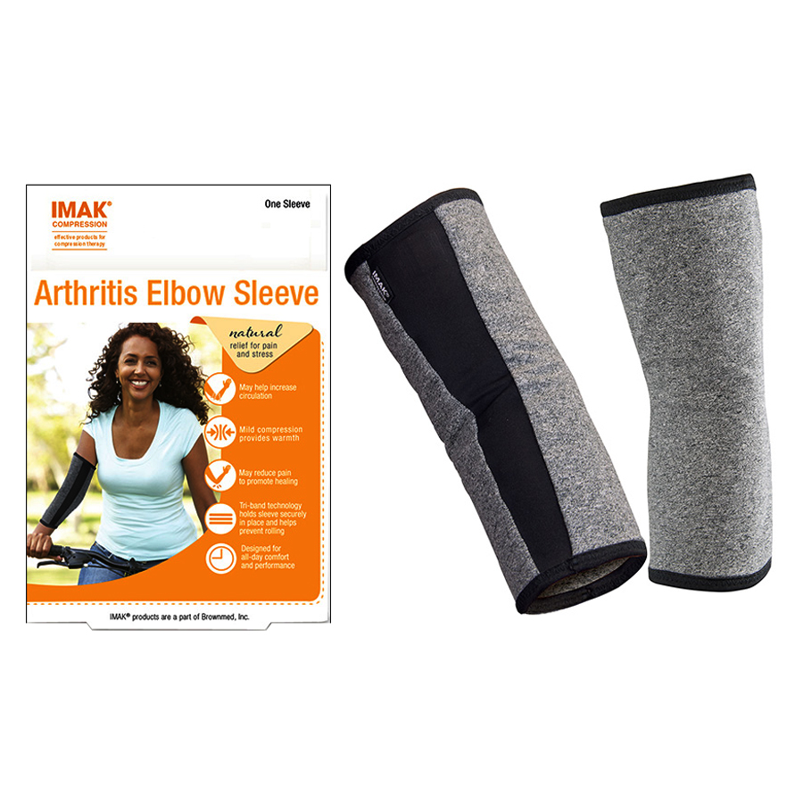 Brownmed Imak Compression Arthritis Elbow Sleeve, Small, 8" to 11" Arm Circumference