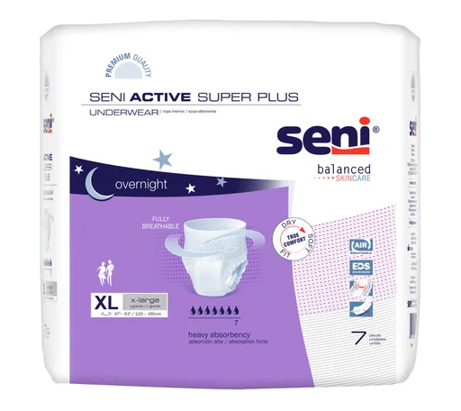 TZMO Seni Active Super Plus Pull-On Underwear, Extra Large, 7 Count
