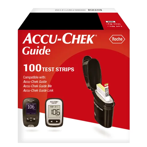 Roche Accu-Chek Guide Blood Glucose Test Strip, 100 Count