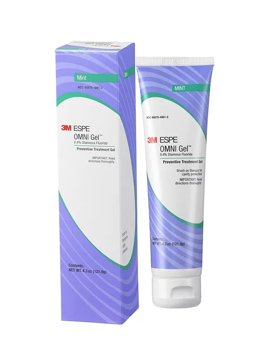 3M OMNI Gel 0.4% Stannous Fluoride Brush-On Gel, Mint, 4.3 oz Tube