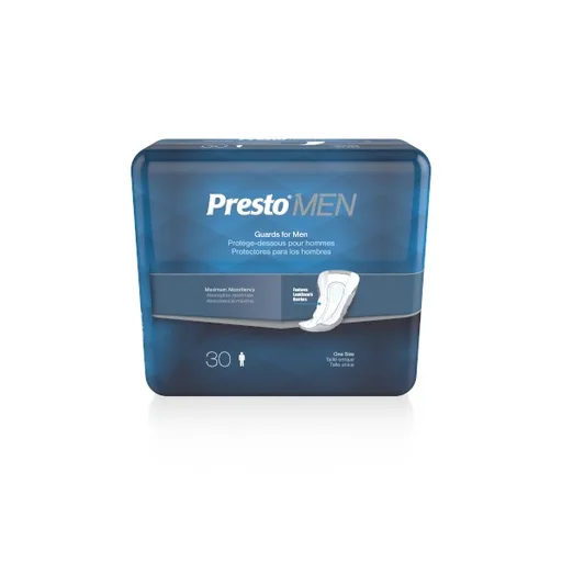 Presto® Guards Maximum Absorbency Incontinence Pad for Men, 12"