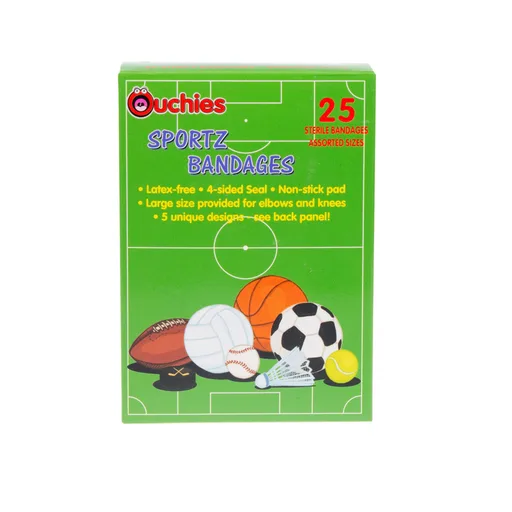 Cosrich Ouchies Sportz Adhesive Bandage for Kids - 25 Count