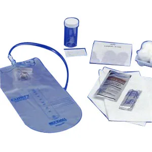Curity Closed Urethral Catheter Tray with 14Fr Catheter and Accessories