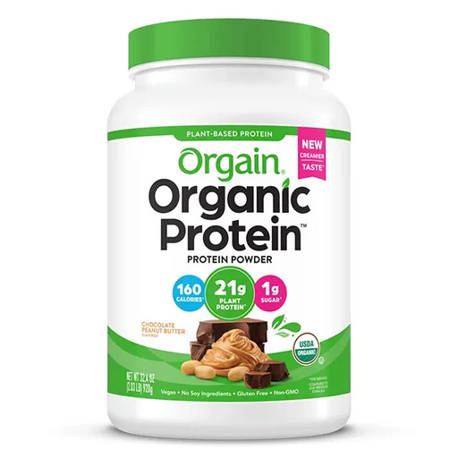 Orgain Organic Protein Plant Based Powder, Chocolate Peanut Butter Flavored, 32.4 oz