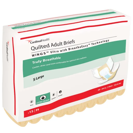 Cardinal Health Quilted Adult Briefs Wings™ Ultra X-Large