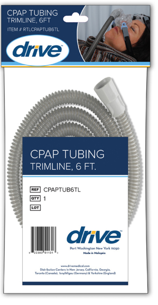 Drive Trimline CPAP Tubing, 15mm OD, 6'