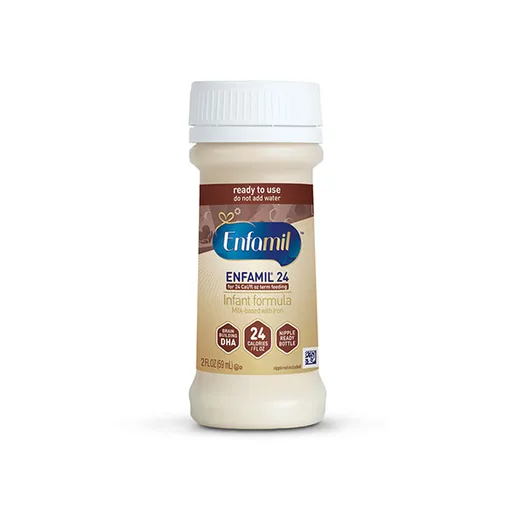 Mead Johnson Enfamil 24 Ready-To-Use Infant Formula, 48cal, 2 oz Bottle