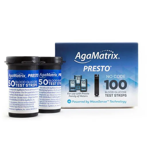 AgaMatrix WaveSense Presto End-Fill Blood Glucose Test Strip