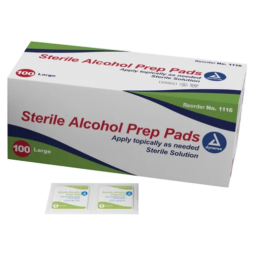 Dynarex Alcohol Prep Pad, Large
