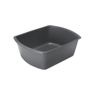 Medline Industries Rectangular Wash Basin 8 qt, 13-1/4" L  x 10" W x 3-3/4" D, Graphite/Mauve, Plastic
