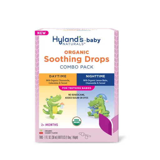 Hyland's Baby Organic Soothing Drops, Day & Night Combo Pack