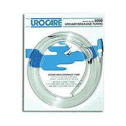 Urocare Clear Vinyl Drainage Tubing with Graduated Adapter and Cap