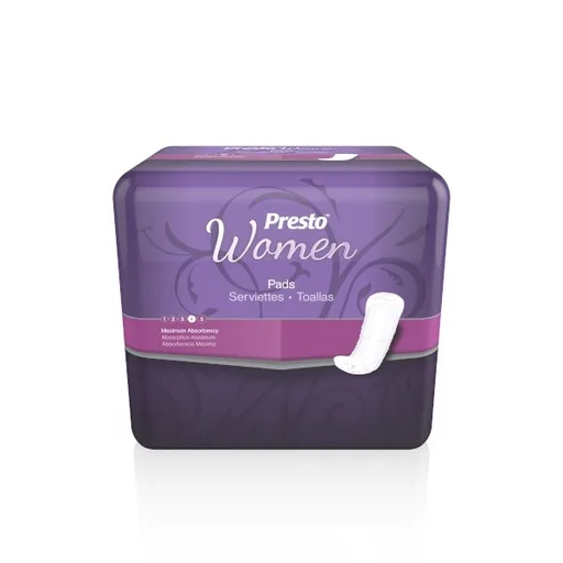 Presto® Incontinence Pad, Maximum Long Absorbency, 14"