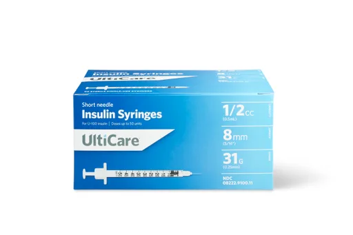 UltiCare Syringe 31G x 5/16", 1/2 mL (90 Count)