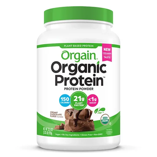 Orgain Organic Protein Plant Based Powder, Creamy Chocolate Fudge Flavored, 32.4 oz