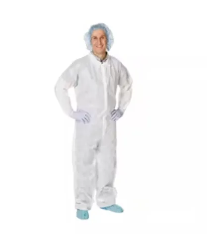 Cardinal Health Staff Coveralls, Fluid-Resistant, Universal, White