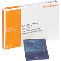 Smith & Nephew Acticoat Seven-Day Antimicrobial Barrier Wound Dressing, 4" x 5"