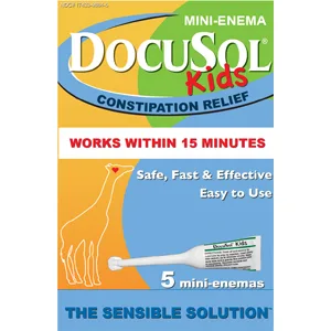 Alliance Labs DocuSol Kids Constipation Relief Mini Enemas 5 Count