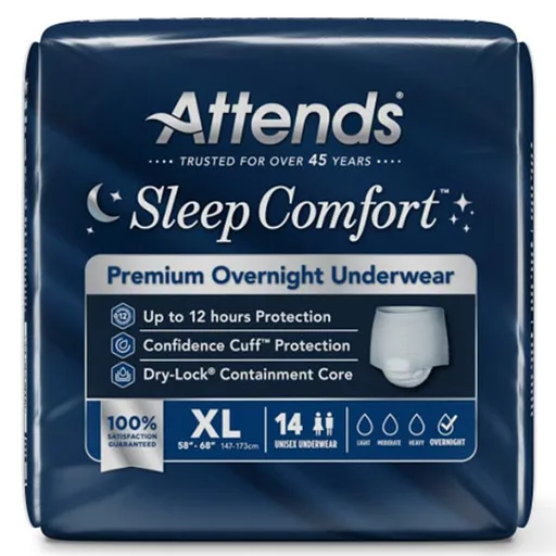 Attends Sleep Comfort Premium Overnight Underwear, X-Large