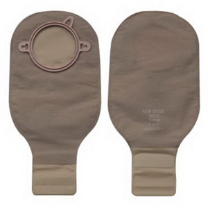 Hollister New Image Two-Piece Drainable Pouch, 1-3/4 Flange, Integrated Closure, Beige