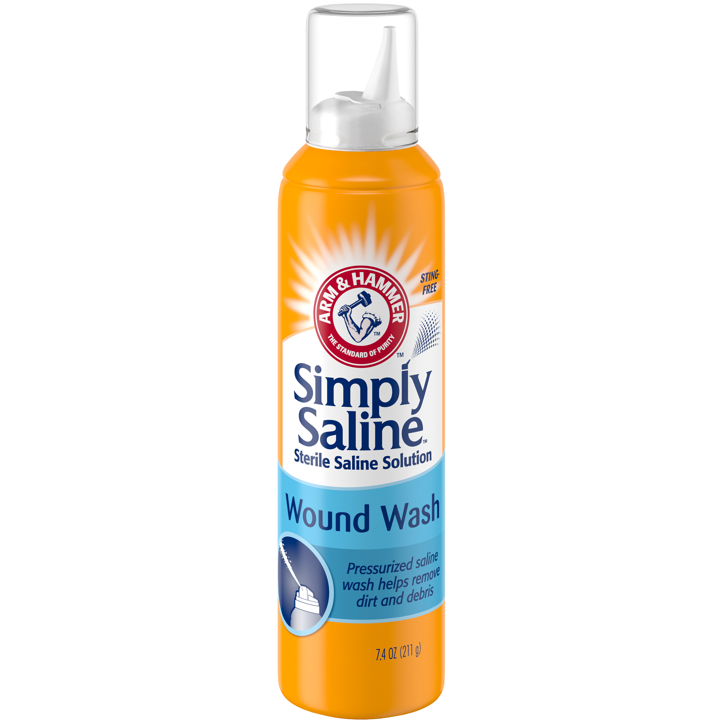 Church & Dwight Simply Sterile Wound Wash Saline 7Oz, 210cc, No burning