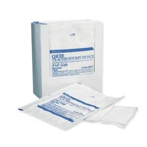 Non-Woven Tracheotomy/Drain Sponge 2" x 2", 6-Ply, Sterile, Latex-free