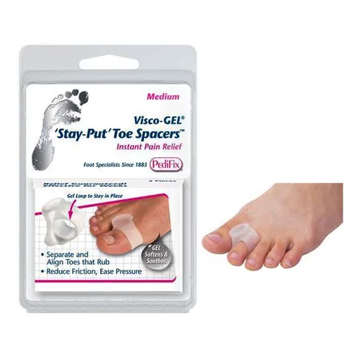 Pedifix Visco-GEL Stay-Put Toe Spacer, Medium