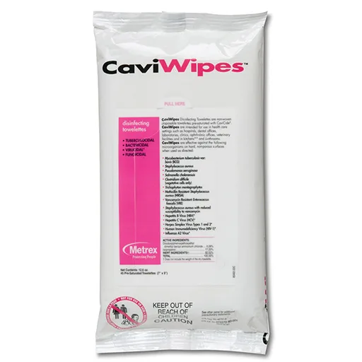 CaviWipes Surface Disinfectant Wipe Flat Pack