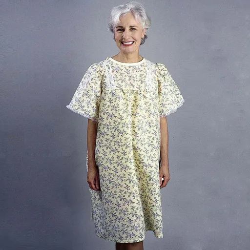 Salk Company SnapWrap Deluxe Adult Patient Gown - Yellow Floral