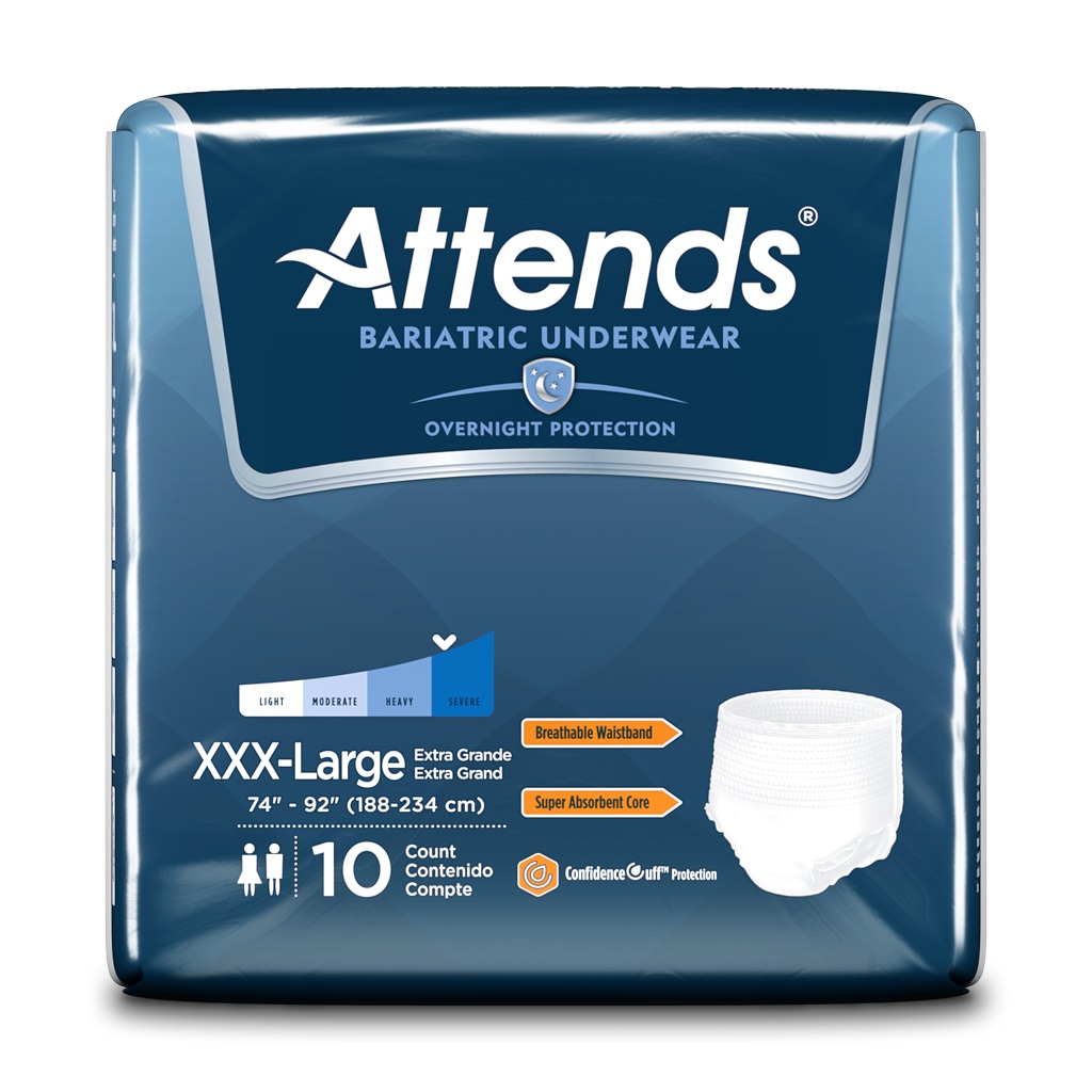 Attends Bariatric Underwear XXX-Large, 74"-92"