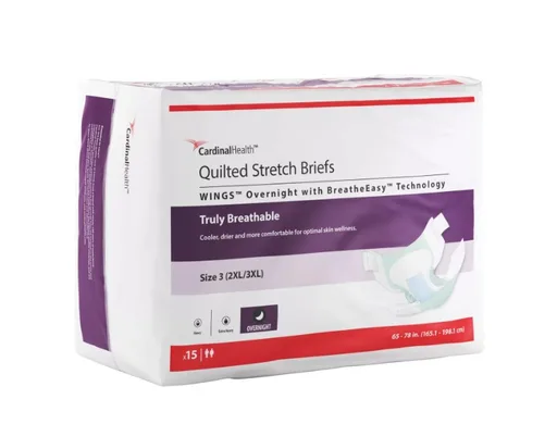 Cardinal Health WINGS Overnight Quilted Stretch Brief