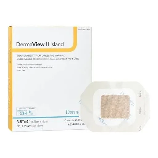 DermaView II Island Transparent Film Wound Dressing