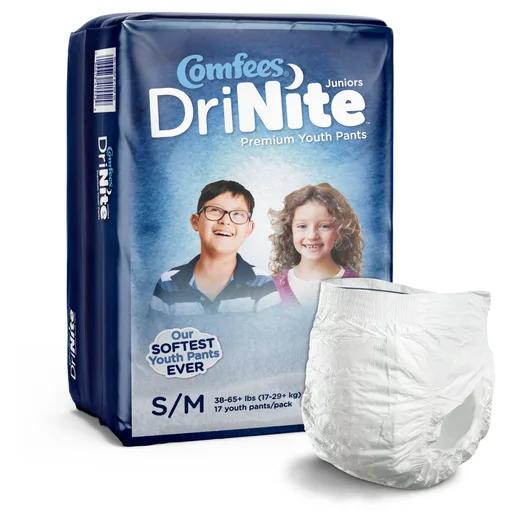 Attends Comfees® DriNite Juniors® Youth Protective Pants, Small/Medium