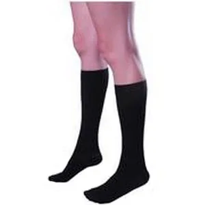 BSN Jobst® Women's Opaque Knee-High Firm Compression Stockings, Open Toe, Small, Classic Black
