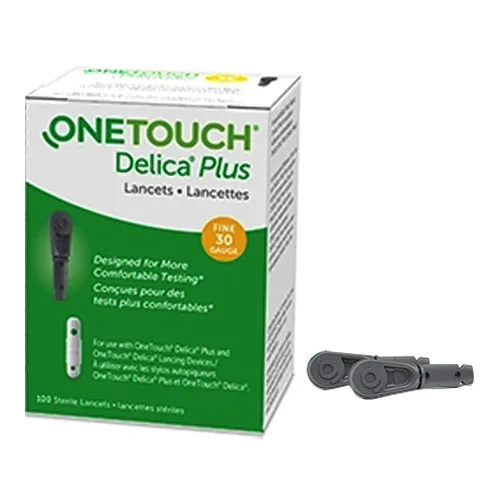 Lifescan OneTouch Delica Plus Phlebotomy Lancet, 30GA OD, 100 Count